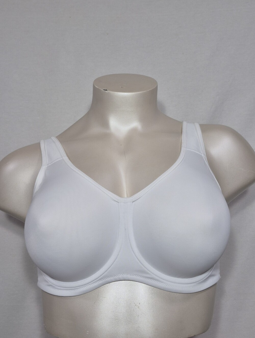 38E SYROKAN High Impact Underwire Max Control Underwire Sports Bra White